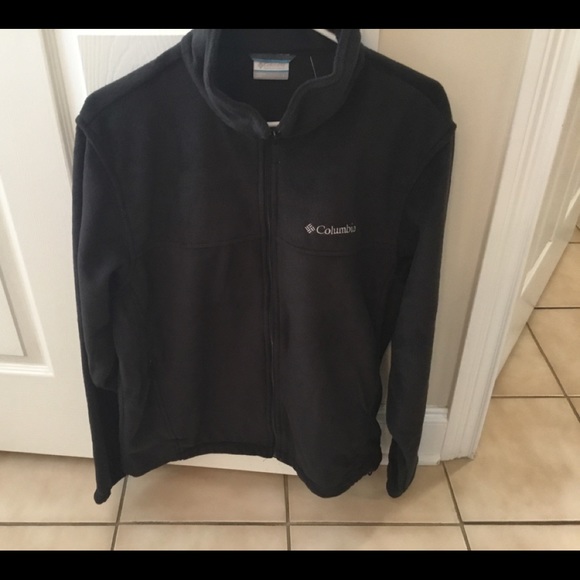 Men’s Columbia fleece jacket Black New sz L - Picture 1 of 2